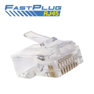 FASTPLUG RJ45™ PASS-THROUGH MODULAR PLUGS, 100PK